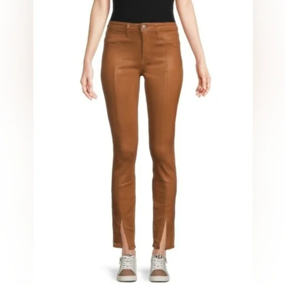 L'AGENCE Jyothi Coated Skinny Jeans in Cappuccino Brown Size 25‎ - Picture 13 of 13